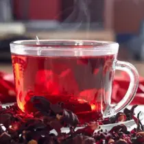 Hibiscus flower tea cut
